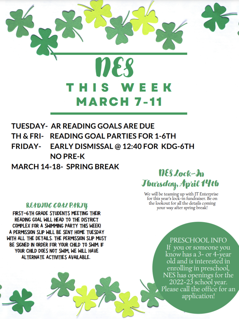 NES this week March 7-11